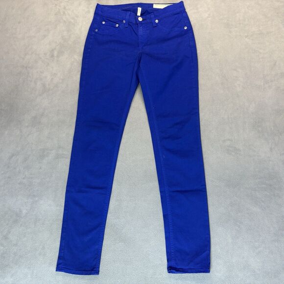 Rag & Bone Jeans Size 27 The Legging Cobalt Blue Stretch Skinny - Picture 2 of 11